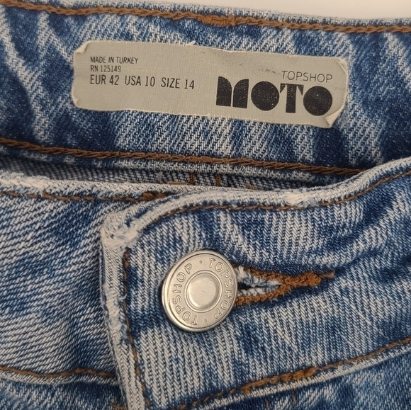 10 - Topshop | Moto Jean Mini Skirt - Picture 5 of 7